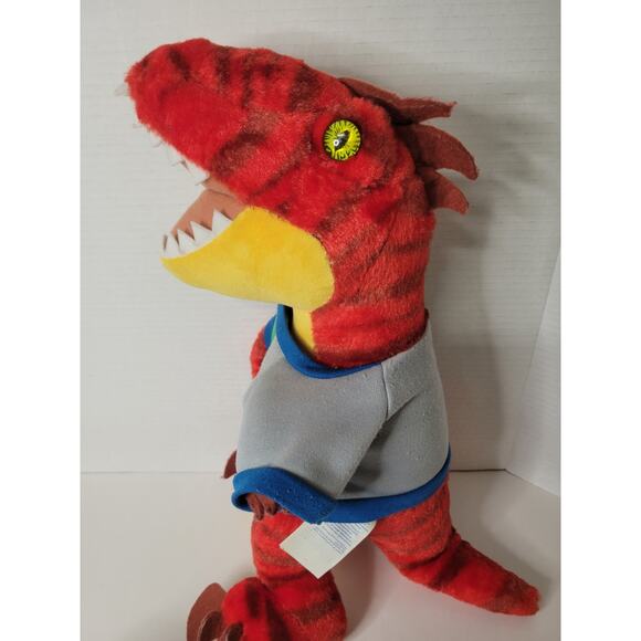 Build-A-Bear Workshop Red T-Rex Dinosaur and Blue Dragon Plush Stuffed Animals - Picture 8 of 10
